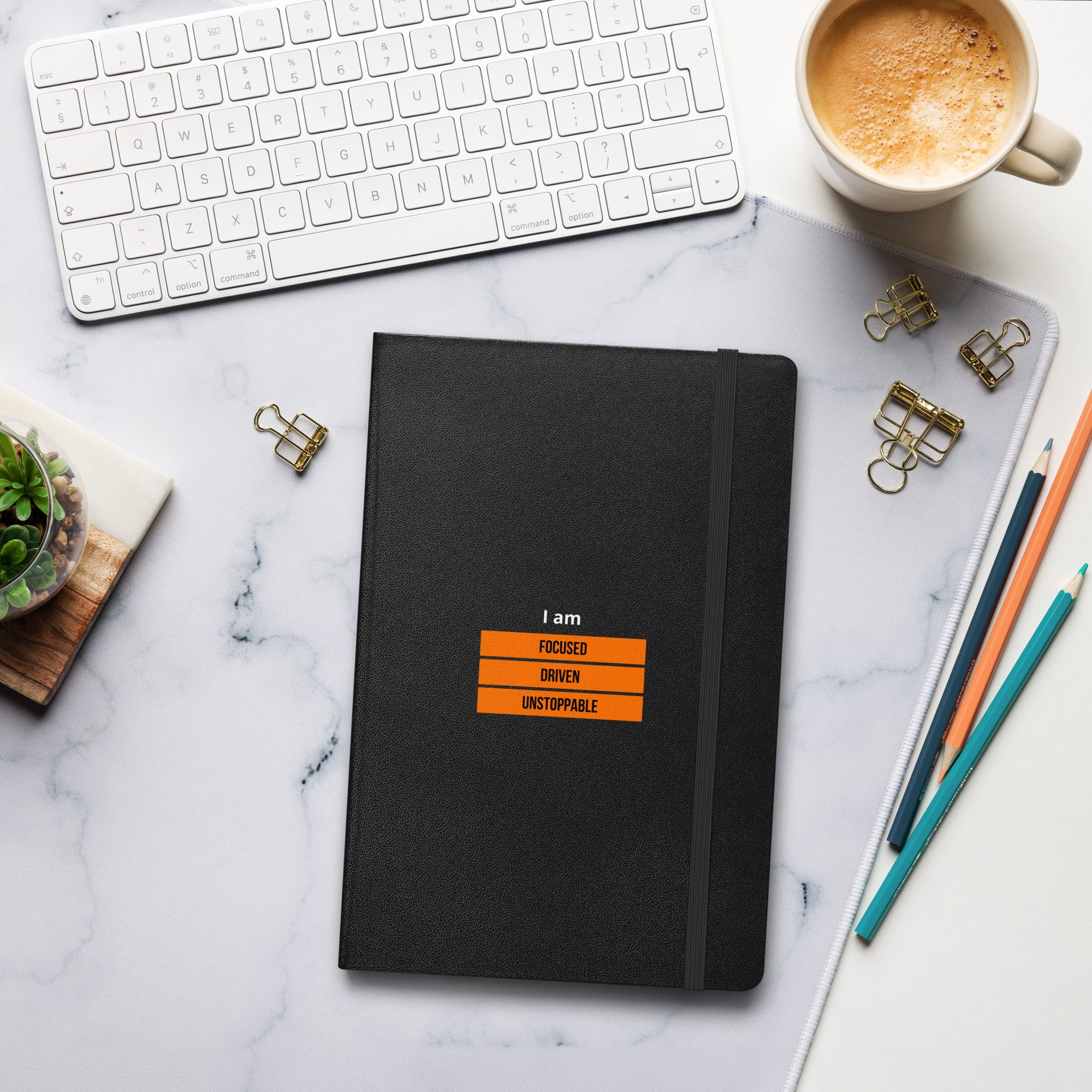 The Focused, Driven, Unstoppable - Hardcover bound notebook